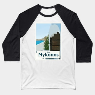 Visit Mykonos Baseball T-Shirt